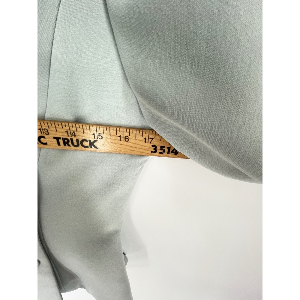 Vtg Kasper for A.S.L. Women Blazer 4 Peplum Shawl Collar Gray Double Breasted - Picture 6 of 11